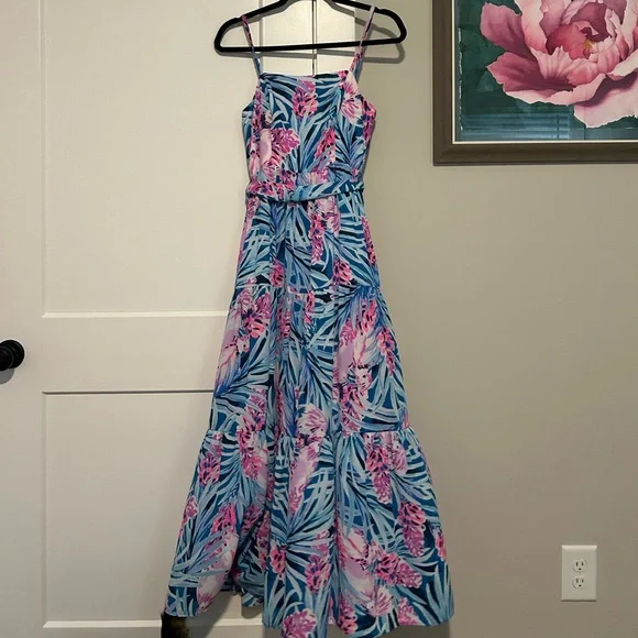 Lilly Pulitzer Multicolored Spaghetti Strap Sundress Maxi - Picture 1 of 7